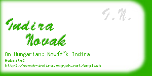 indira novak business card